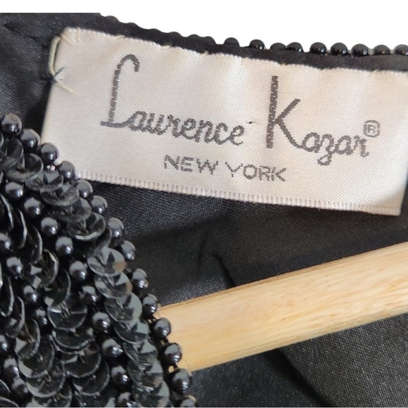 Vintage Laurence Kazar Beaded Evening Dress Size Medium - Picture 7 of 8